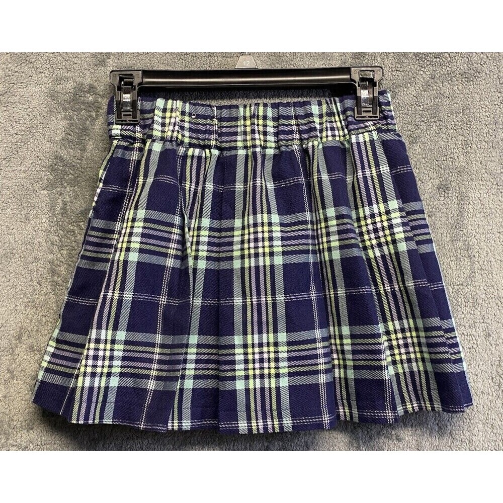 Justice Girls Faux Wrap Plaid Skirt Size L 12/14 - Picture 8 of 12